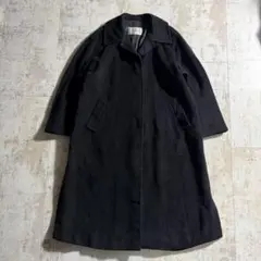 MaxMara マックスマーラ カシミア混 黒 ウール ロングステンカラーコート