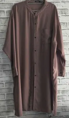 SUREVE+ 茶色 長袖ロングシャツ