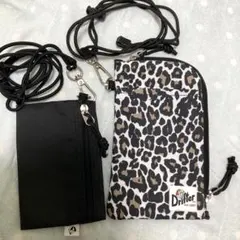 【美品】Drifter ヒョウ柄 スマホショルダーバッグ