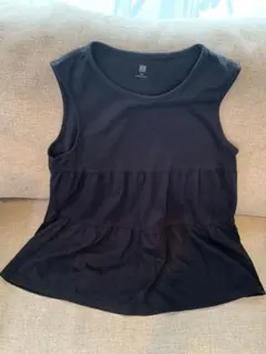 黒　ノースリーブ　カットソー　150