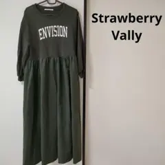 Strawberry Vally スウェットワンピース　カーキ