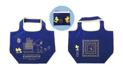 「新品未開封品」紀ノ国屋 スヌーピー コンパクトバッグ ネイビー