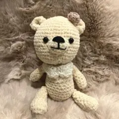 ハンドメイド テディベア　あみぐるみ クマ ぬいぐるみ