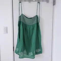ZARA / ザラ / 刺繍 / キャミワンピース / Green