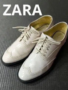 ZARA ザラ エナメルシューズ ピンク 厚底 ウイングチップ メダリオンのサムネイル