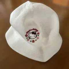 ベビー　Hello Kitty 刺繍入り ホワイト ハットのサムネイル