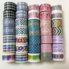 新品カラフル可愛いミニマスキングテープ 35個セットまとめ売り