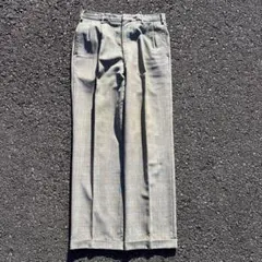 【極上】80s McGREGOR ウールワイドスラックス 2タック 裾ダブル