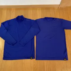 お値下げ。2枚セット ZETT ハイネック長袖アンダーシャツ 半袖アンダー M