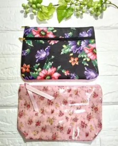花柄ポーチ2点セット