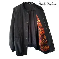 PaulSmith ポールスミス ブルゾン ジャケット XL 裏地柄 スウェード