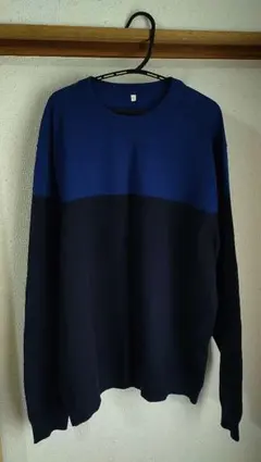 値下げ 新品 ネイビーと青の2色セーター Mサイズ