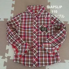 SLAP SLIP チェック柄長袖シャツ 100cm