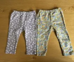 BREEZE ベビーレギンス 80cm 2枚セット 花柄のサムネイル