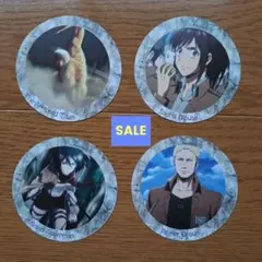 進撃の巨人　コースター　4枚