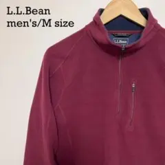 L.L.Bean ハーフジップ フリース バーガンディ M REG アウトドア