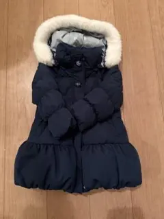 ネイビー 中綿コート フード付き