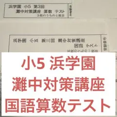小5 浜学園 灘中対策講座テスト