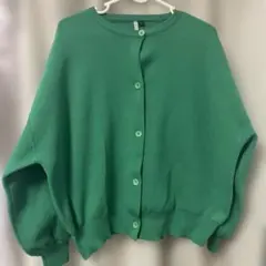 緑　グリーン　Lサイズ カーディガン　mise a jour