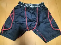 Mizuno スライディングパンツ ブラック/レッド おそらく140