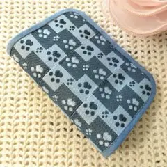 マルチケース　優しい仕上がり（71）畳縁　足跡柄　ハンドメイド
