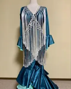 フラメンコ衣　レースシージョ　アイボリーホワイト