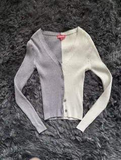 STAUD 羅紋針織開襟毛衣