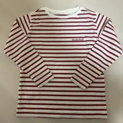 mont-bell 長袖カットソー 110サイズ 赤白ストライプ