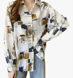 SHEENA花柄オーバーサイズシャツのサムネイル