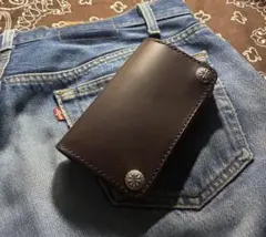 値下げ中トラッカーウォレットミドル シルバー925コンチインディアン