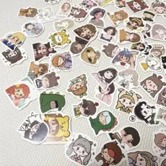 100枚入 防水ビニールステッカー ノート かわいい おんなのこ ステッカー