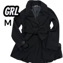 美品GRL グレイル　コート　黒　裾バルーン　リボン　2way