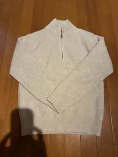 ユニクロ　男女兼用　スフレヤーン　ハーフジップセーター