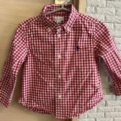 Ralph Lauren 赤白チェック 長袖シャツ 24M