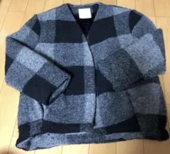 ZARA 中ボアチェックコート