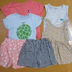 女の子　夏服　Ｔシャツ　タンクトップ　ショートパンツ　セット　まとめ売り