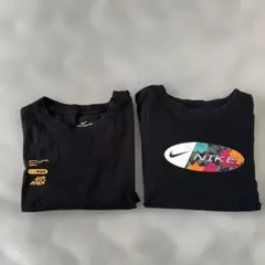 Nike ブラック Tシャツ サイズS. L 2枚セット