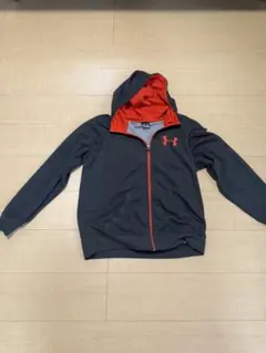 Under Armour フルジップパーカー SM グレー/オレンジ