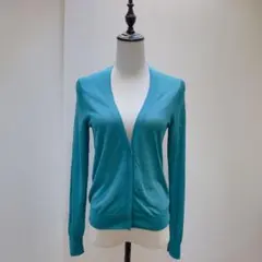 美品　ユニクロ　ターコイズ　シーアー　薄手カーディガン　長袖　Ｍ