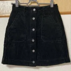GU 黒 コーデュロイミニスカート Sサイズ