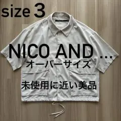 NICO AND ... ニコアンド 半袖 シャツ ドローコード Mサイズ 美品のサムネイル