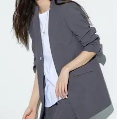 【極美品】プラステ2024年モデル ハイストレッチトリコットカラーレスジャケット