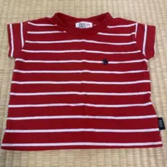 ベビー服 POLO Baby 半袖Tシャツ 80サイズ 赤ストライプ