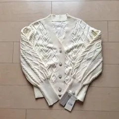 セゾンドパピヨン　 カーディガン L