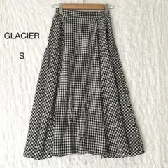 グラシア GLACIER フレアロングスカート ギンガムチェック ウエストゴムのサムネイル