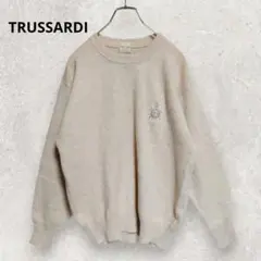 TRUSSARDI ウールニット セーター L相当 アイボリー 秋冬 イタリア製のサムネイル
