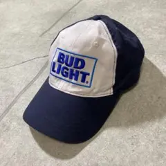 海外輸入品　トラッカー　BUD LIGHT 企業ロゴ刺繍キャップ　青白