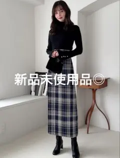 グレイル ロービングチェック柄ロングタイトスカート[tu1427]