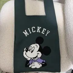 ミッキーマウス トートバッグ ダークグリーン