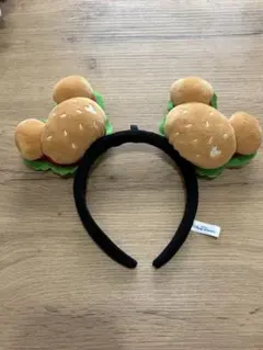 ディズニー　ハンバーガー型カチューシャ